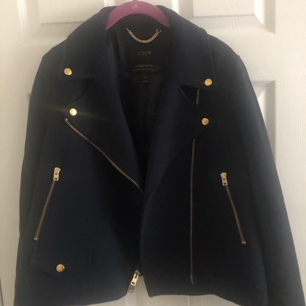 J. Crew Wool Moto Jacket - Picture 1 of 6